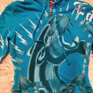 Women’s Ed hardy full zip up hoodie
